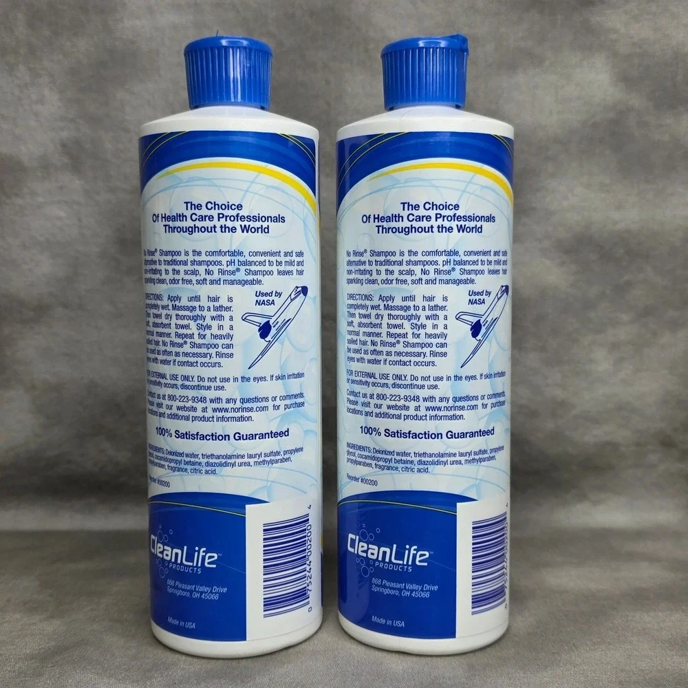 (X2)‎ Clean Life No Rinse Shampoo 16 oz